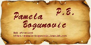 Pamela Bogunović vizit kartica
